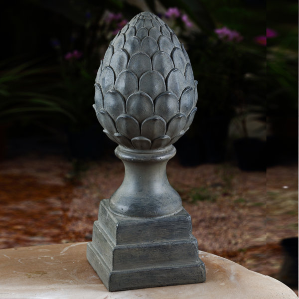 Astoria Grand Gray Artichoke Finial Statue & Reviews Wayfair